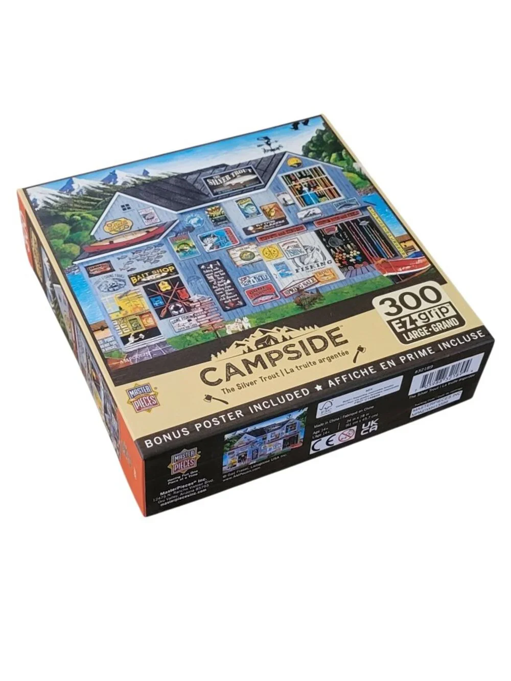MasterPieces Campside The Silver Trout 300 Pc EZ Grip Jigsaw Puzzle New Sealed